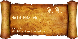 Hold Márk névjegykártya