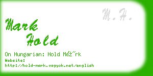 mark hold business card